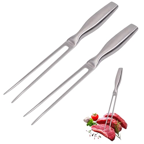 2 Pack Carving Fork for Meat – Heavy Duty 304 Stainless Steel Meat Fork Set, Ergonomic Handle BBQ Fork for Turkey, Roast, Kitchen Carving & Serving