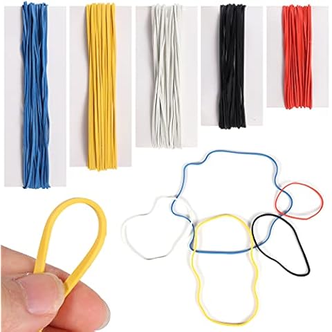 100 Pcs Rubber Bands, Coloured Silicone Elastic Bands Natural Strong Rubber Bands for School Home Office File Folders Books Storage Cover