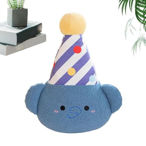 JIEBWCHA Cojín para animales de peluche, animal de peluche para cojines de peluche - Peluche de peluche, simpático cojín de peluche, suave cojín de tiro, peluche que abraza el cojín para