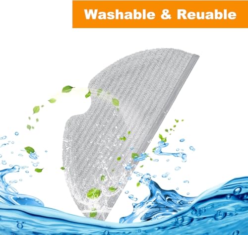 Image of AutoStory 4pcs Replacement Mop Pads Compatible with Dreame D9 /D9 Pro /D9 Max /F9 /F9 Pro /L10 Pro Robot Vacuum Cleaner, Washable, Reusable Microfiber Mops (Pack of 4)