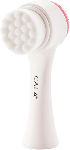 Miniatura 9 de CALA Cepillo de limpieza facial de doble acción (menta), cerdas suaves superfinas que limpian profundamente los poros, elimina el aceite, la