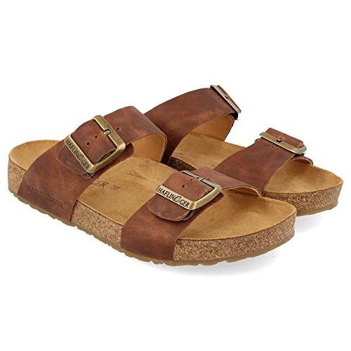Haflinger Unisex Kid's Andrea Gefüttert Sandal, Country Brown 1726, 12