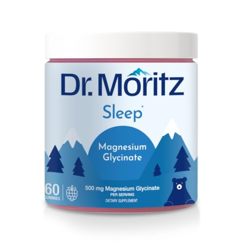 DR. MORITZ Magnesium Glycinate Gummies for Adults & Kids - with L-Theanine & Lemon Balm - Magnesium Gummies for Women & Men for Relaxation Support - No Sugar Added, Non-GMO (60 Count)
