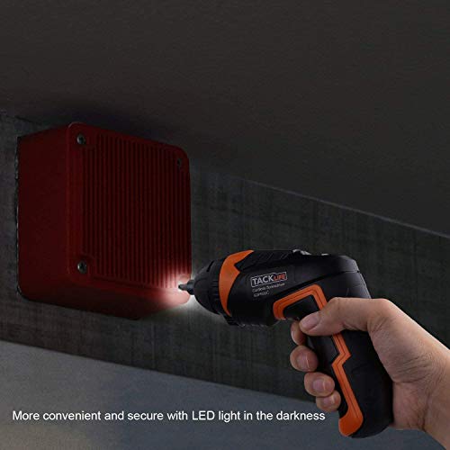 TACKLIFE Electric Screwdriver, 3.6V MAX Cordless Screwdriver, 2.0Ah Li-ion with Battery Indicator, 31 Free Accessories, USB Rechargeable, Lightweight and Easy for Small Home Projects-SDP50DC
