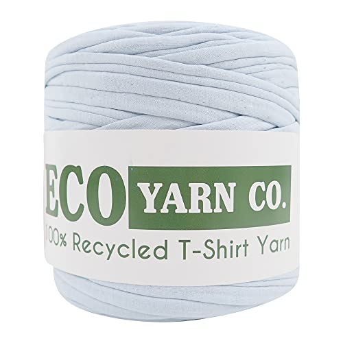 Pale Blue Recycled Cotton Jersey T-Shirt Yarn, 120m (700g)