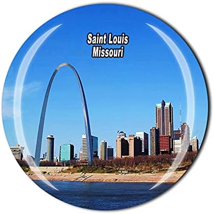 Wedare Magnet SouvenirMissouri America 3D Saint Louis Fridge Crystal Glass Travel Collection Gift Home Kitchen Decoration