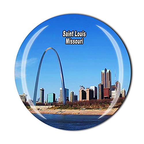 Wedare Magnet SouvenirMissouri America 3D Saint Louis Fridge Crystal Glass Travel Collection Gift Home Kitchen Decoration