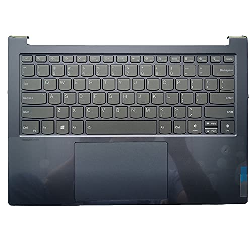 New Laptop English Keyboard for Lenovo Yoga 14S PRO 14 ITL 2021 US Keyboard with Palmrest Upper Cover Case Gray/Silver (Gray)