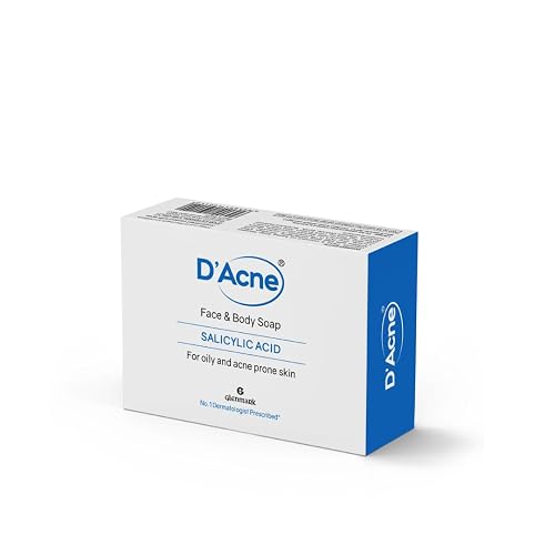 D'Acne Soap | Controls Excess Sebum | Body & Face Soap For Acne-Prone And Oily Skin | Reduces Inflammation And Painful Red Bumps | Skin Feels Soft & Supple | 75 Gm