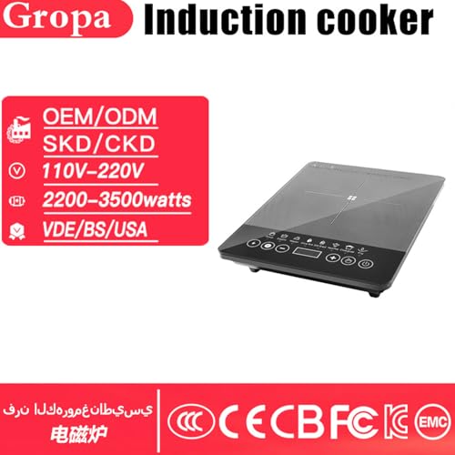Placa de Inducción - Placa de Inducción Portátil 110V-220V | Electrodomésticos de Cocina para Cocinar en el Hogar, la Cocina, las Oficinas, la Residencia Estudiantil y el - imagen 6