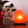 Himalayan handcrafted pink heart shaped salt lamp amber glow unique gift idea by natureboost  urban country home decor