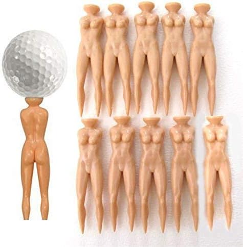 VONOTO Golf Tees, Golf Ball Nail, 20PCS Sporting EVC Novelty Plastic Nude Lady Golf Tees Model Beauty Ball Nail