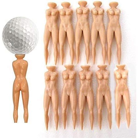 VONOTO Golf Tees, Golf Ball Nail, 20PCS Sporting EVC Novelty Plastic Nude Lady Golf Tees Model Beauty Ball Nail Cover