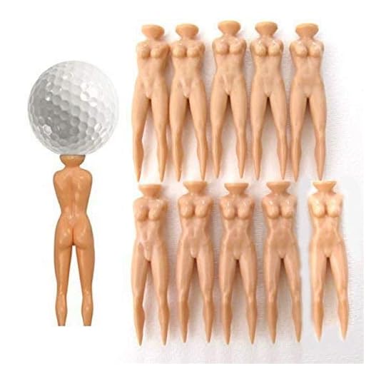 VONOTO Golf Tees, Golf Ball Nail, 20PCS Sporting EVC Novelty Plastic Nude Lady Golf Tees Model Beauty Ball Nail