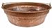 Copper Bucket Handle Pedicure Bowl Flame Heated Rustic Water Bathing Rub Spa Beauty Salon Foot Massage Therapy Baby Bath Shower Wash Basin Casserole Cauldron Urn Storage