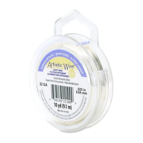 Artistic Wire 22 Gauge Silver Plated Craft Wire Cover