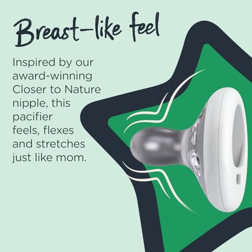 image for Tommee Tippee Breast-Like Pacifier, Skin-Like Texture, Symmetrical Des