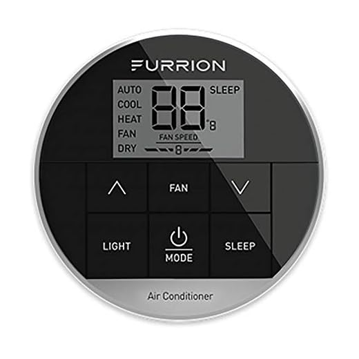 Furrion Single Zone Premium Wall Thermostat, Black, Standard, Model: FACW12PA-BL