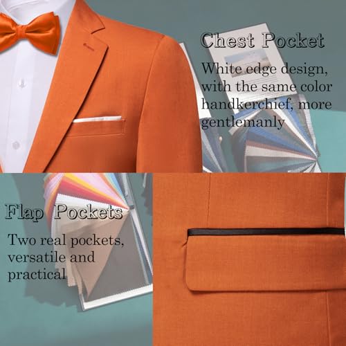 Barry.Wang Mens Casual Blazer Suit Jacket Two Buttons Sport Coat Lightweight Homecoming Business Daily Wedding Dress4