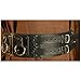 Produktbild SQYDS Vintage Mittelalterlicher breiter Gürtel Verstellbarer Herrengürtel Rüstung Steampunk Einschichtiger breiter Gürtel Steampunk Faux PU Leder Gürtel für Erwachsene Halloween,Schwarz