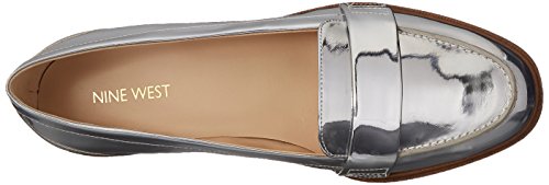 Image of Nine West Womens New Enzo Anglioni Cinjun Metallic Loafers Heels Shoes
