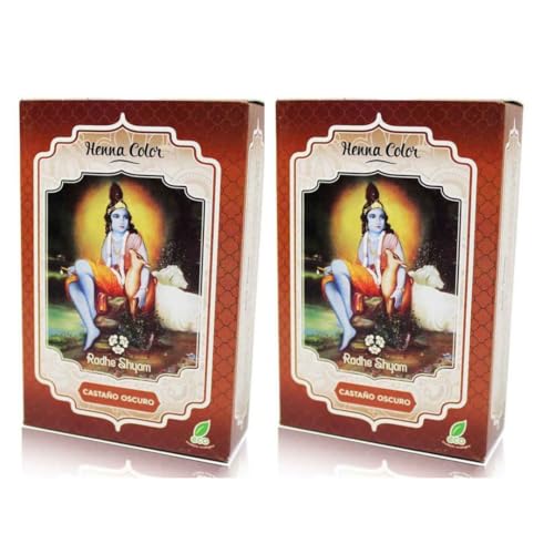 2 UNIDADES HENNA POLVO CASTAÑO OSCURO DE 100GR