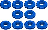 Paquete Incluye 10 anillos de plástico antiperforación azul oscuro con ojales. Ojales de vela antiperforación.