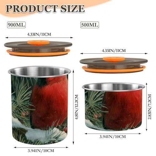 Contenedor hermético acero inoxidable 900ml para café miniatura 3