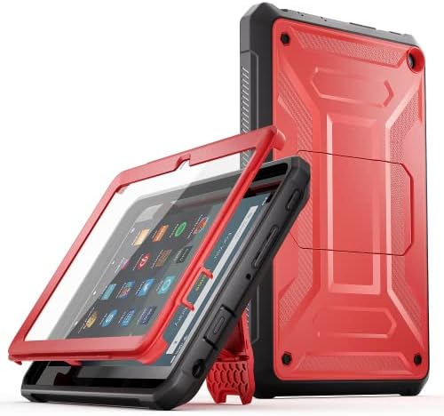 Fire HD 8 Tablet Case 2022 (Latest 12th Generation 2022 Release) - TrendGate Lightweight Armor Series Case Built-in Screen Protector with Stand for Amazon Kindle Fire HD 8/Plus/Kids/Pro Tablet - Black