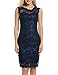 Acevog Women's Elegant Floral Sleeveless Lace Cocktail Evening Dress