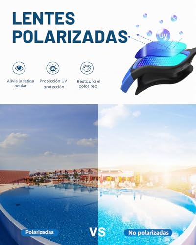 Miniatura 2 de ZIONOR G1 - Gafas de natación polarizadas para unisex y adulto y mujer, anti niebla, 100% anti UV gafas de buceo