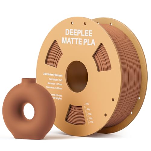 Image of Matte PLA Filament 1.75mm, 3D Printer Filament Dimensional Accuracy + /- 0.02mm, No Clogging, Higher Toughness, Cardboard Spool 3D Filament, 1kg Earth Brown