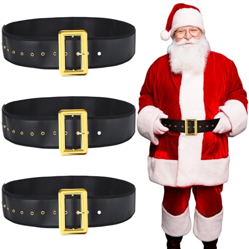 Janmercy 3 Stück Weihnachtsmann-Gürtel für Herren, Piratengürtel,...