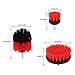 Miskall Drill Brush Power Scouring Pads, Drill Brush Attachment Power Scrubber Kit All Purpose Industrial Cleaning Tool Red