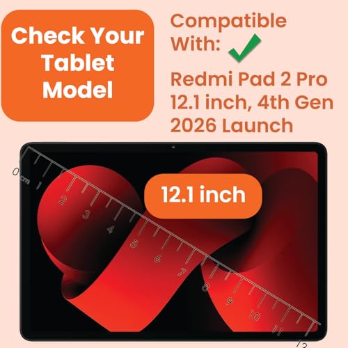 Image of Tough Lee Tempered Glass for Redmi Pad 2 Pro 12.1 inch 2026 Screen Protector Guard for Redmi Pad 2 Pro 12.1 inch 2026 Tablet - 1 Pack (Easy Installation, Anti-Scratch, Anti-Smudge)