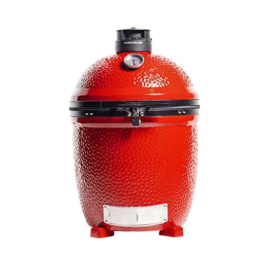 Kamado Joe® Classic Joe™ III Standalone 18-inch Charcoal Grill in Red, Grill Gripper, and Ash Tool