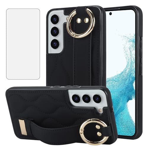 Coque Samsung Galaxy S22 Plus avec protège-écran et dragonne intégrée Asuwish