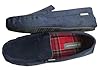 DUNLOP Mens Boris Moccasin Slippers Tartan Lining Navy size 9 UK #2