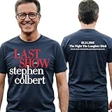 The Night the Laughter Died T-Shirt, The Last Show Stephen Colbert 2026 Shirt, The Late Show Tee (US, Alpha, XX-Large, Regular, Regular, Heather Navy)