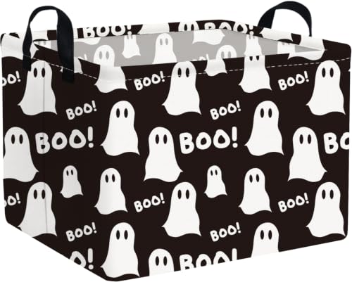 Image of Halloween Boo Horror basket,Empty Halloween basket,Horror and thriller decor,Trick or Treat Box for Boys and Girls,Horror decor(Boo Ghost)