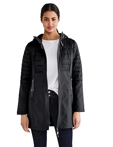 STREET ONE Damen A201805 Softshelljacke, Black, 46