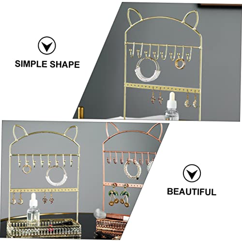 Support décoratif maison et présentoir à bijoux en fer doré multi-usage durable - 4