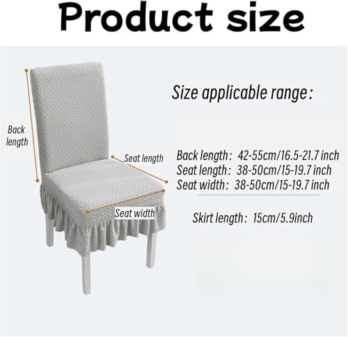 Housse de chaise intégrée avec jupe jaune pour protéger et rénover vos chaises abîmées