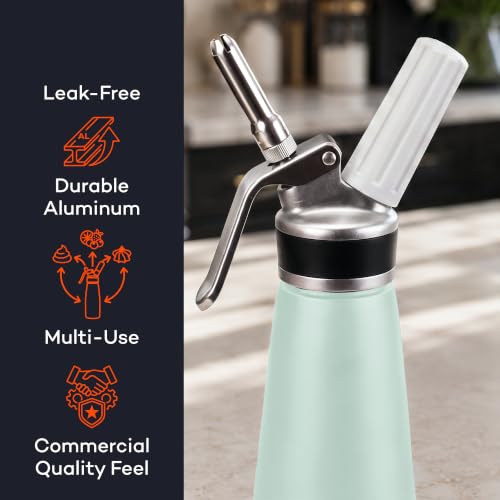 Image of EurKitchen Aluminum Whipped Cream Dispenser - Mint