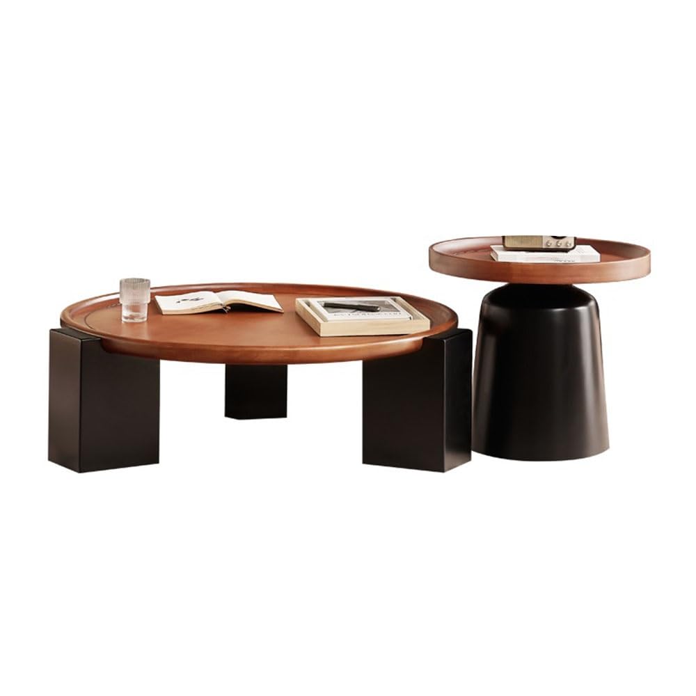 ZTHYSHOZ Side Table Round Coffee Table Set Modern Living Room Nesting Tables for Home Decor Storage