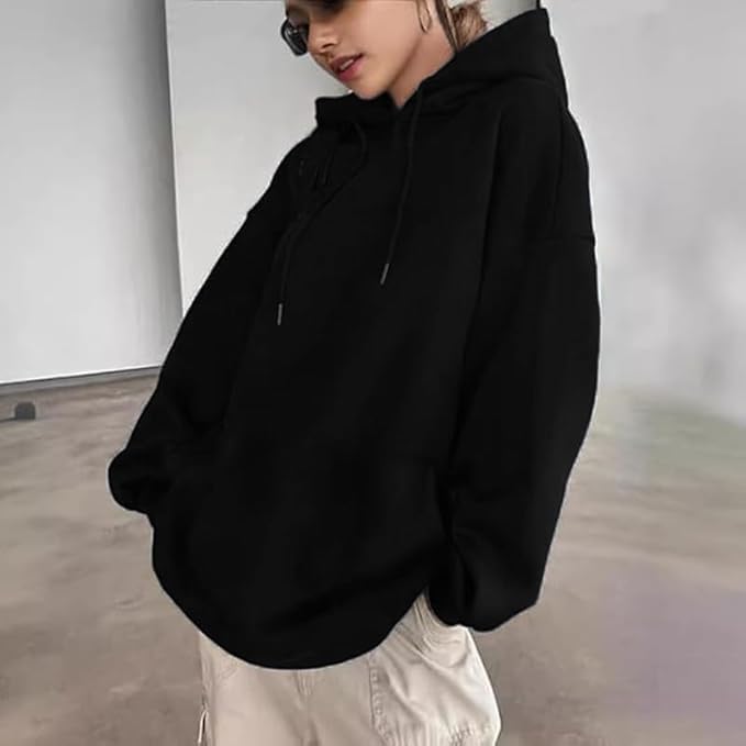 Pooyikoi Womens Oversized Leopard Star Graphic Hoodies Long Sleeve Hoodie Pullover Hooded Sweatshirt Aesthetic Hoodie - Image 2