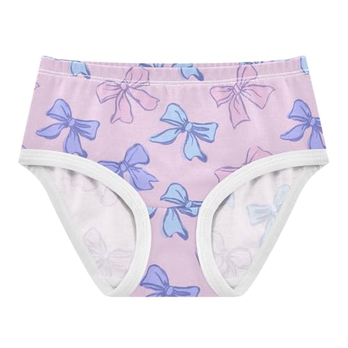 Wusikd Bows Light Pink Girls' Underwear Cotton Girls Briefs Soft Toddler Underwear 2T