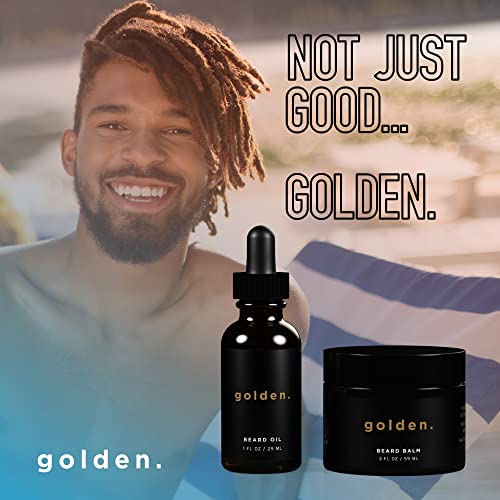 Beard Oil & Balm Bundle For Men, Pure & Organic Beard Growth & Grooming Kit W/Beard Oil, Beard Balm, Beard Styling #TOP3