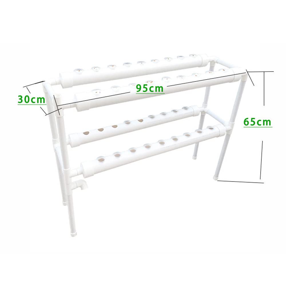 2 Layer Hydroponische Systeme 36 Plant Sites Plant Vegetable Hydroponic System Automatisches Bewässerungssystem für Balkon 95 x 30 x 65 cm