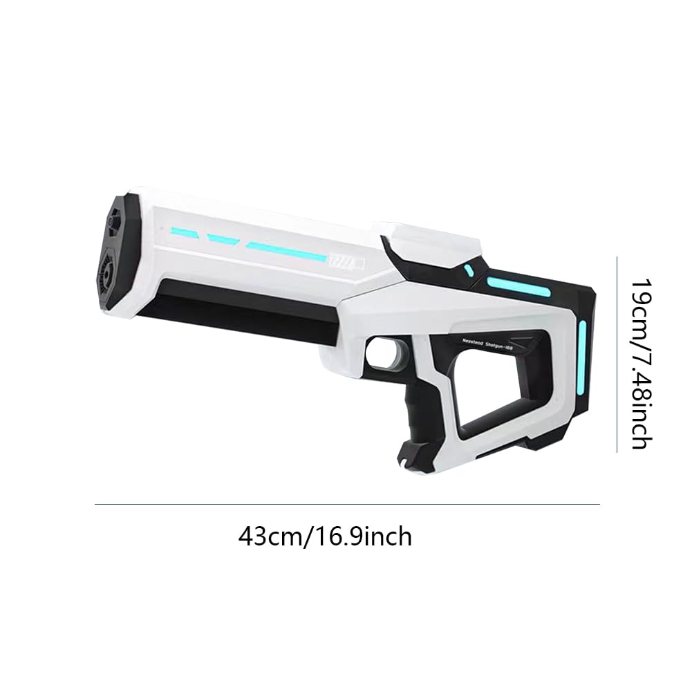 Pistole ad automatiche Pistola ad ricaricabile Pistola ad automatica a lungo raggio Pistola ad estiva all'aperto Giocattolo for bambini Adulti (Bianco)